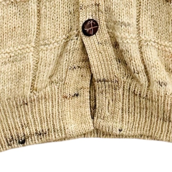 Vintage Pendleton Men's Wool Knit Cardigan Beige Plaid Button Front size XL - Picture 8 of 12